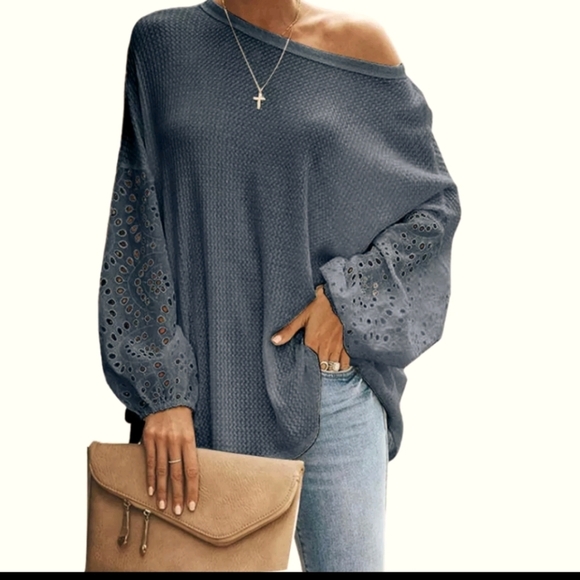 Tops - LAST FEW! Lace Long Sleeve Thermal Top Tee Tshirt NEW!